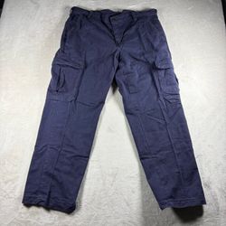 Bulwark Flame Fire Resistant FR Pants Men’s 36x28 Blue Work Cargo Cat 2 2112