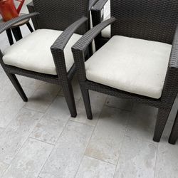 Dedon Outdoor Chairs $100 Each, Potted Plant $40