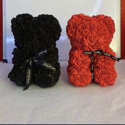 Rose Teddy Bears (different Colors Available)