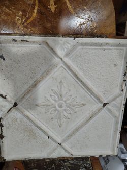 Antique pressed tin ceiling tiles