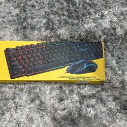 Keyboard And Mouse Set With Mouse Pad (black)