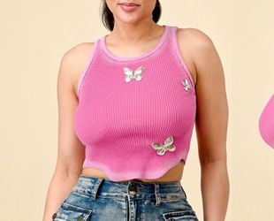 Pink Butterfly Tank