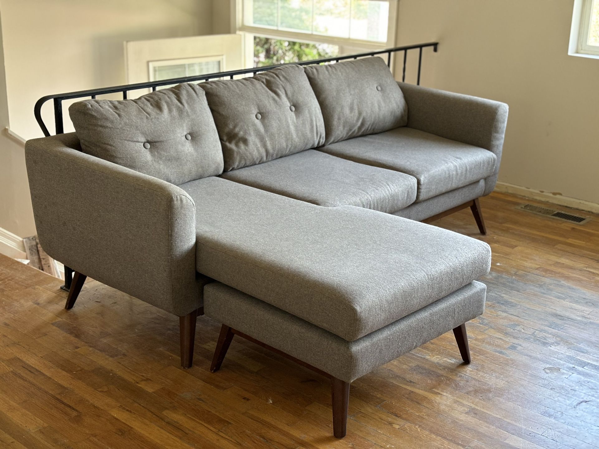 Grey/Gray Modern Sectional  Couch