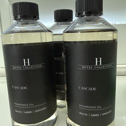 Hotel Collection Cascade Fragrance Oil 500mL - 3 NEW bottles - Four Seasons scent