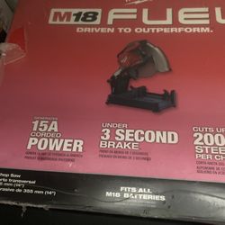 Milwaukee 14 “ Chop Saw Tool Only Nuevo