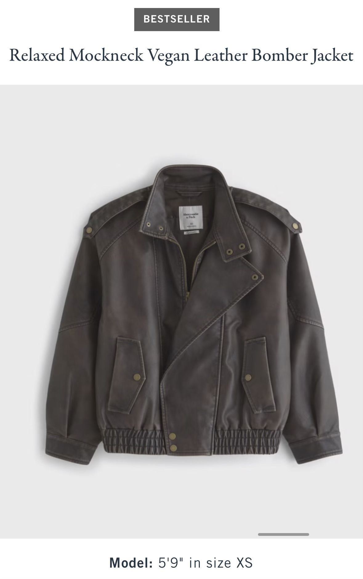Abercrombie Vegan Leather Jacket