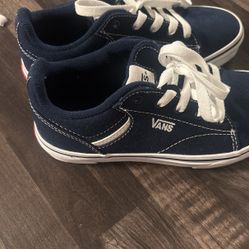 Vans Like New Blue Boy Shoe 
