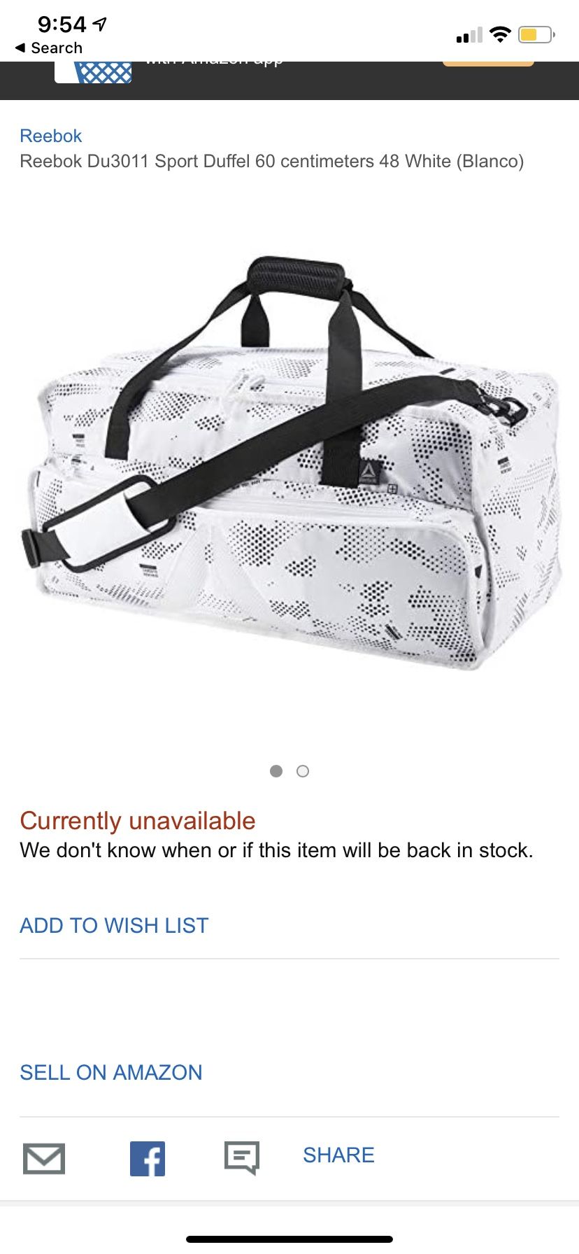 REEBOK EXCLUSIVE DUFFLE PLUS BACKPACK - SAME STYLE EXCELLENT FOR TRAVEL