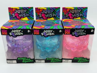 AUTHENTIC Needoh Jelly Squish Pink Blue Purple
