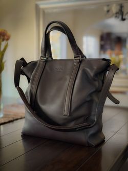 Genuine Giorgio Armani Men's Leather Tote / Shopper Bag