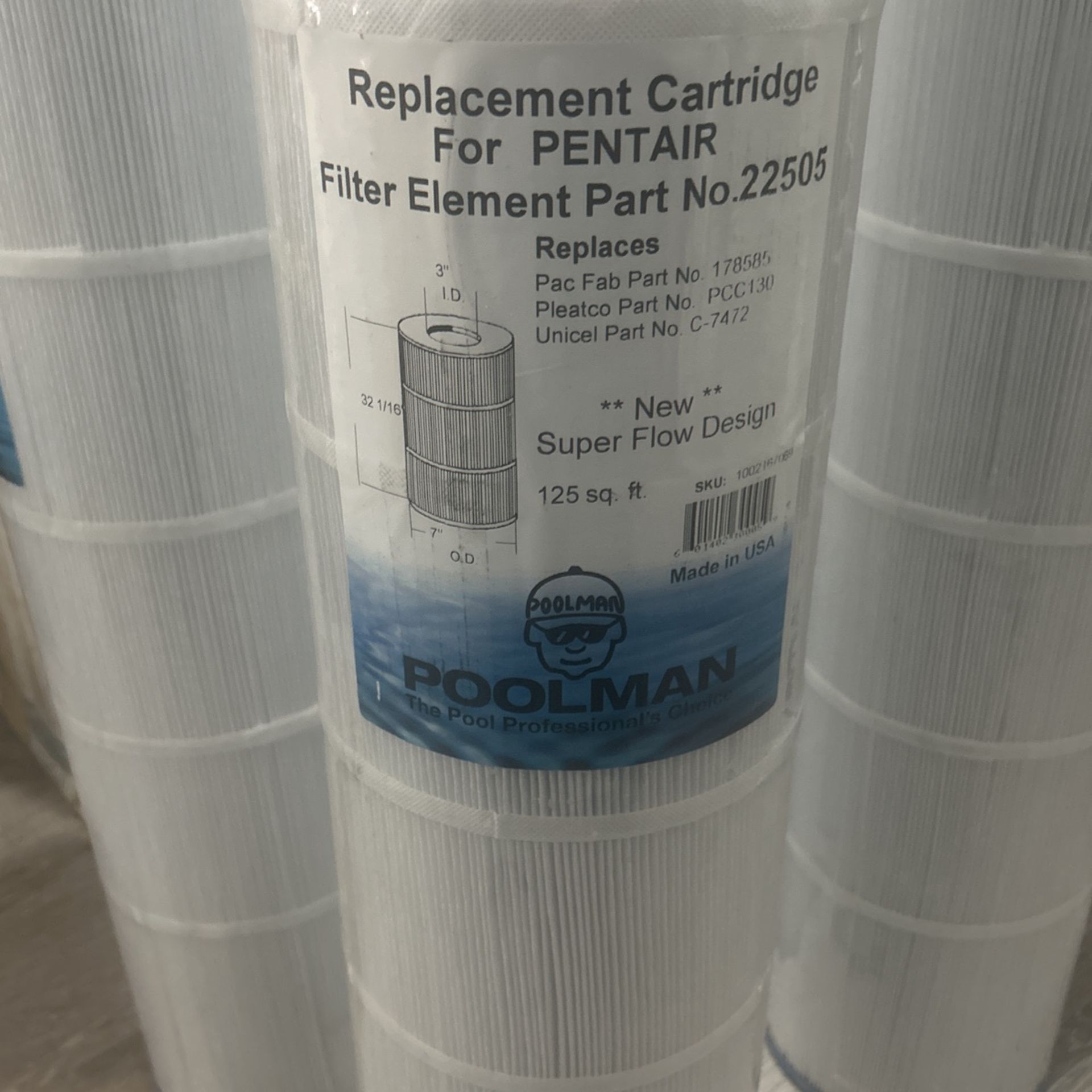 (8) Poolman Filter Element Part no. 22505