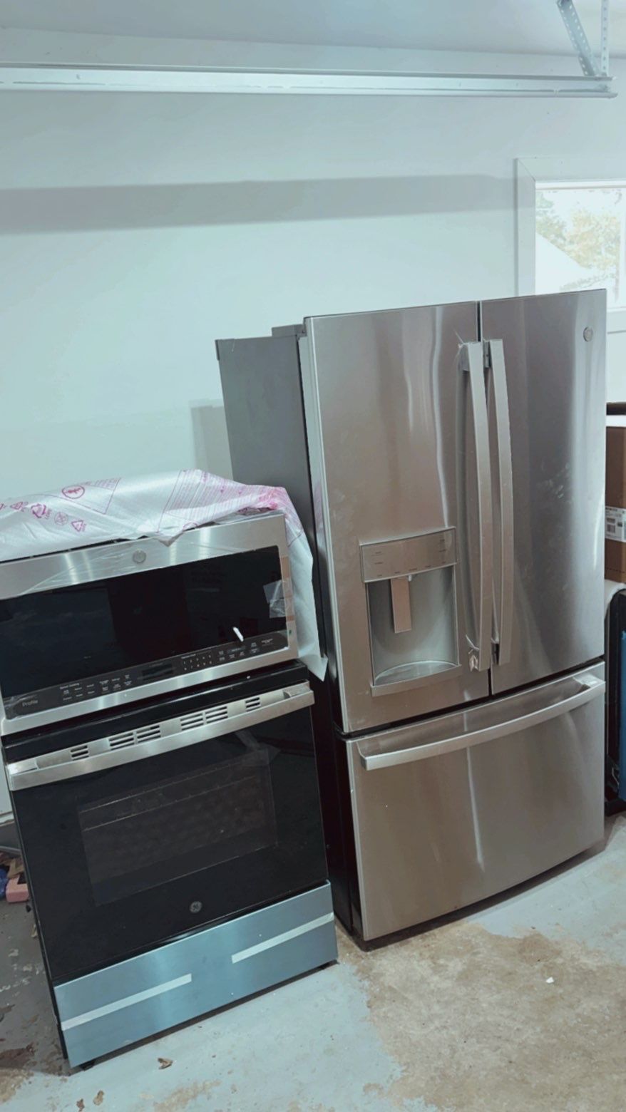 Stove range, refrigerator brand new