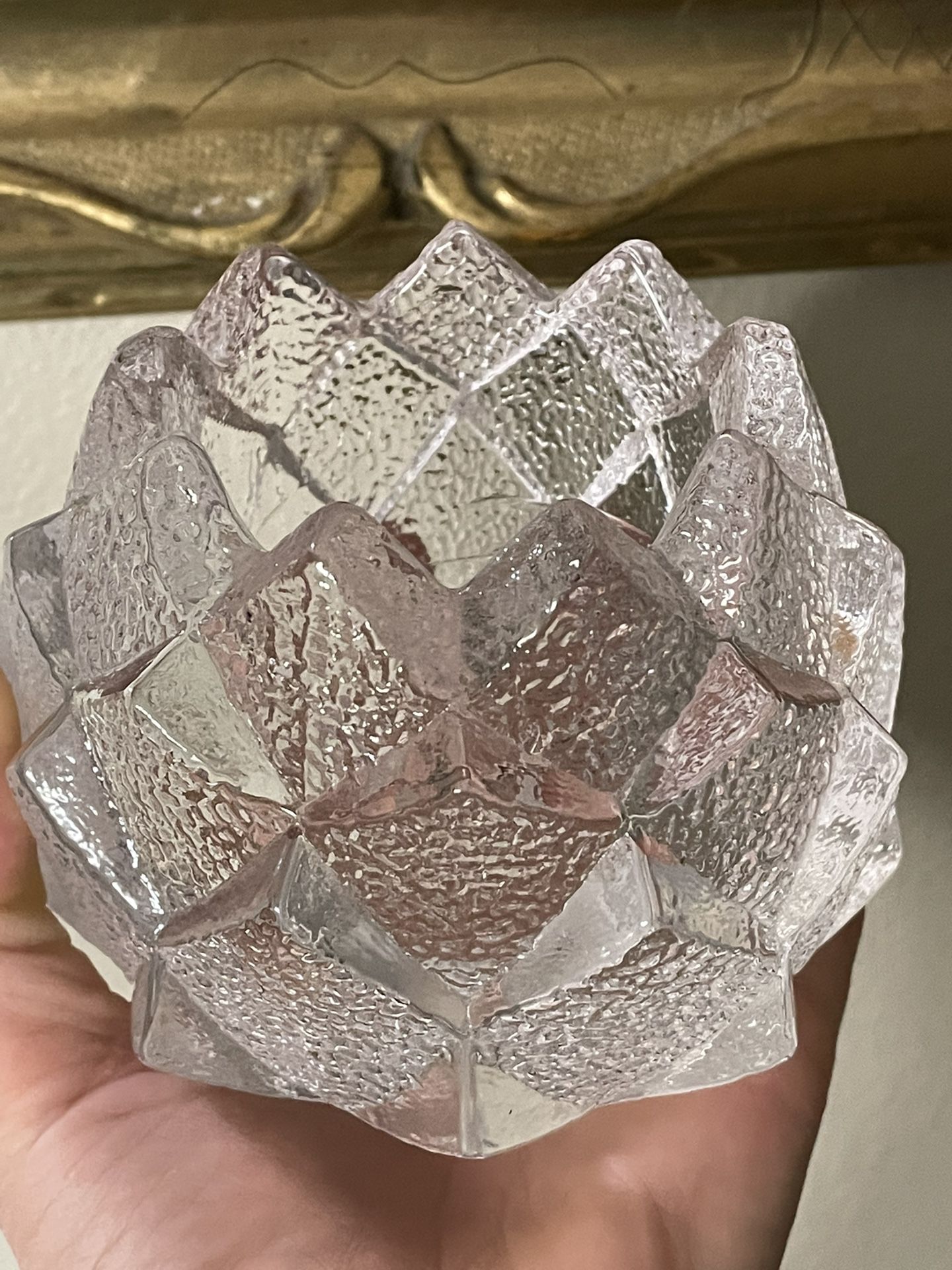 Orrefors Artichoke Crystal  Candle  Holder / Crystal  Firefly Nimbus 3 1/2” base , weights  a little  under 2 lbs.