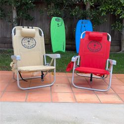 Tommy Bahama Beach Lounge Chairs With Four Positions In Excellent Condition (Set Of Two)