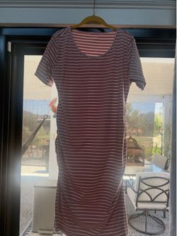 Pink & white Maternity dress