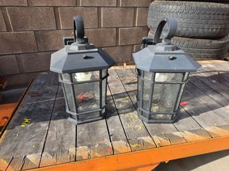 Two.matching led lanterns hard wired