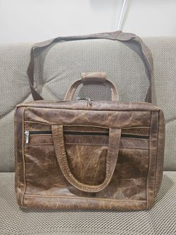Crossbody soulder bag MenLeather Canvas Messenger Laptop Briefcase Bag