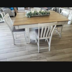 High Table And 4 Bar Stools 