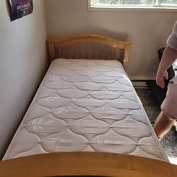 Like New Twin Bed Frame and Matress 