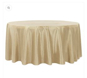 Champagne Crushed Taffeta Tablecloths & Napkins