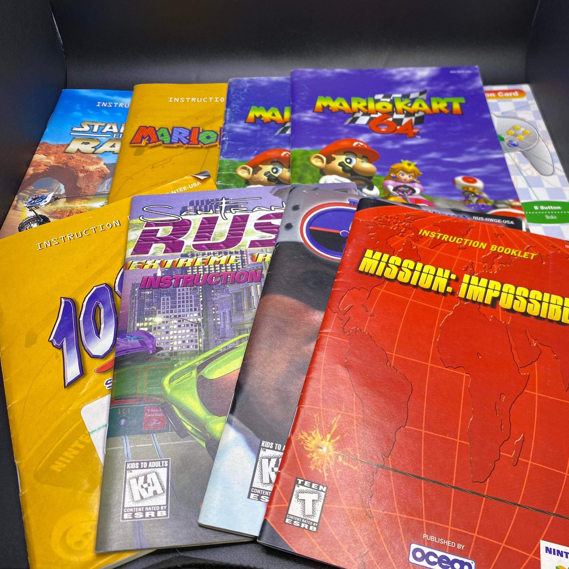 8 Assorted N64 Manuals Mario Party Kart Nintendo 64 Lot