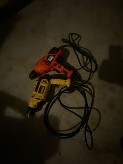 Dewalt and Black Decker corded drills