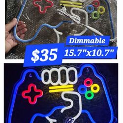 Game LED neon Sign. Remote Control Gaming Light