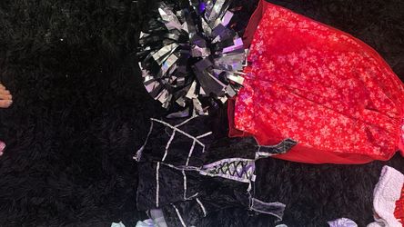 Cheerleader Costume Set with Pom Poms