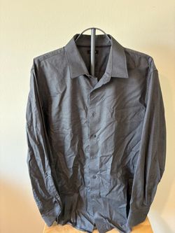 APT 9 Gray Button-Up Dress Shirt
