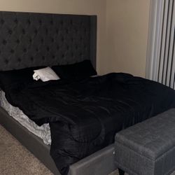 King Size Bed Frame & Ottoman