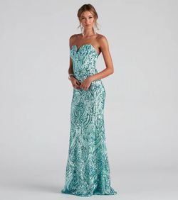 Size 11 Dark Mint Formal Dress New With Tags