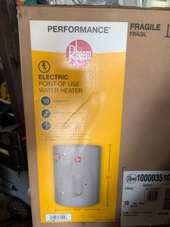 Rheem 10 gallon water heater new