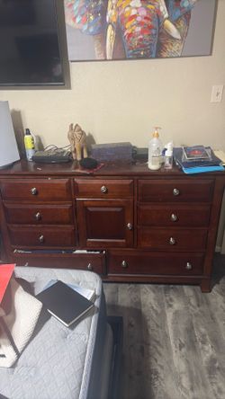 Vintage Red Wood dresser