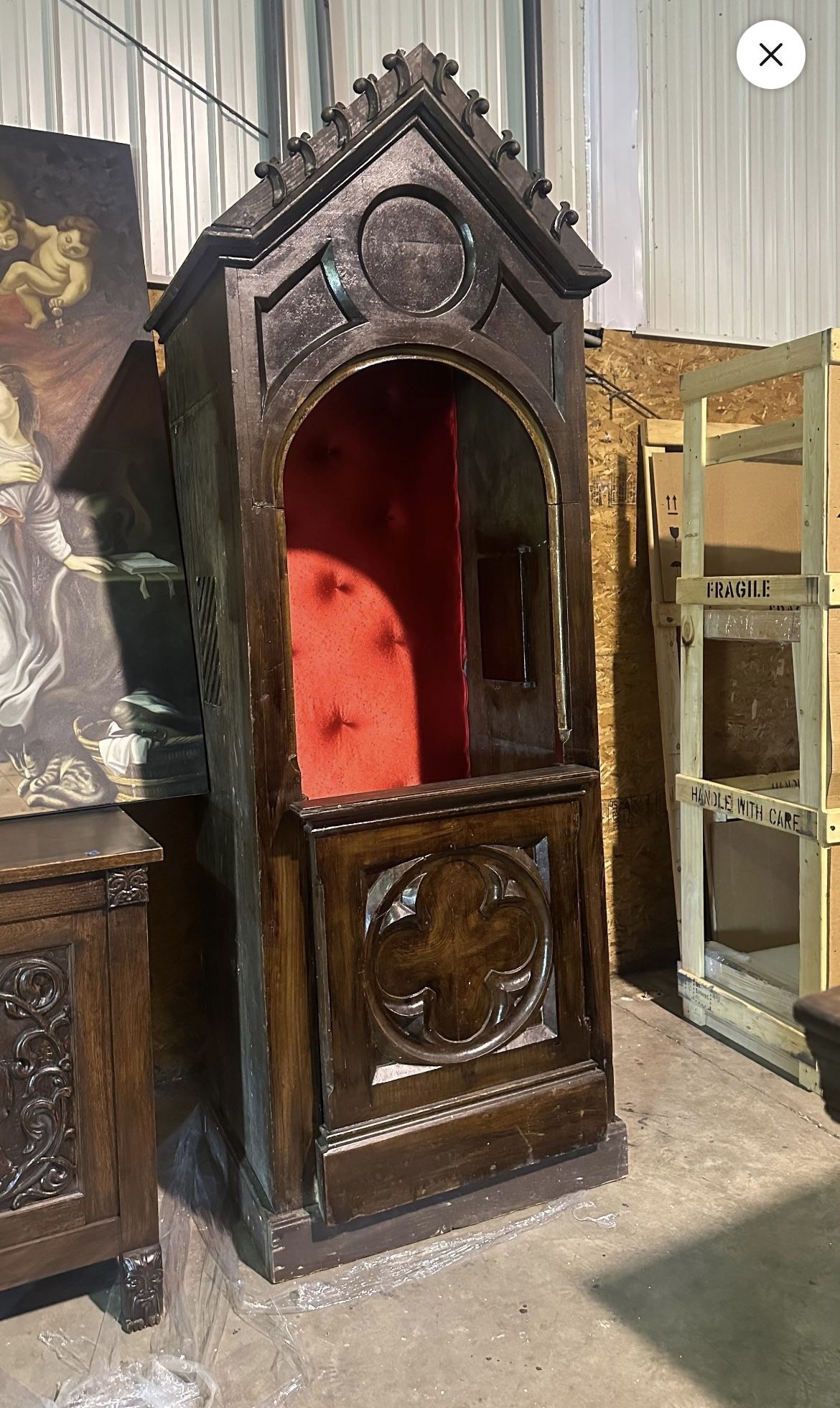 Antique Belgian Confessional Booth