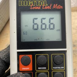 Decibel indicator instrument with display 