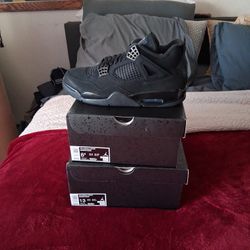 Air Jordan 4 Retro " Blackcat" Sizes 8.5 & 13 Brand New 