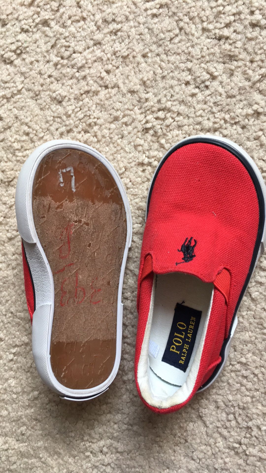 Toddler polo shoes size 7