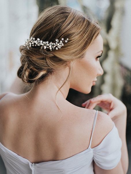 Hair Comes The Bride Addison Beaded Bridal Hair Comb Hair Crystal and Rhinestone
