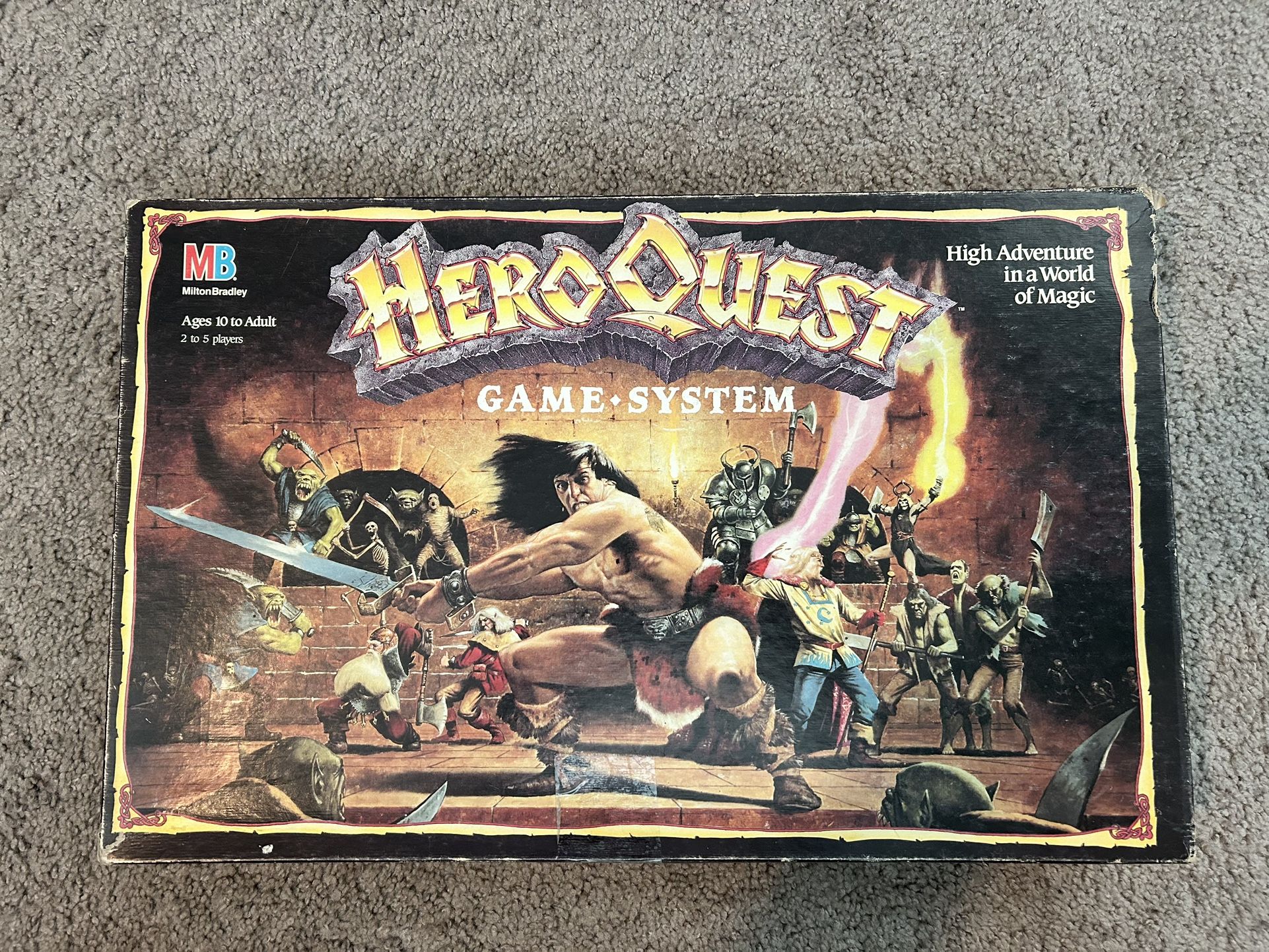 Milton Bradley Hero Quest Board Game System 1989/1990 Vintage