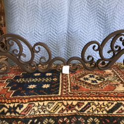 Antique Wrought Iron Fireplace Front 