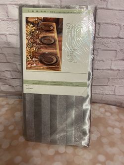 Gray/Silver Striped Pillow Cover