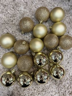 Gold Christmas Ornaments 