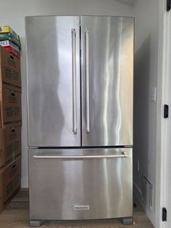 Refrigerator-Freezer: Kitchen Aid 36 in