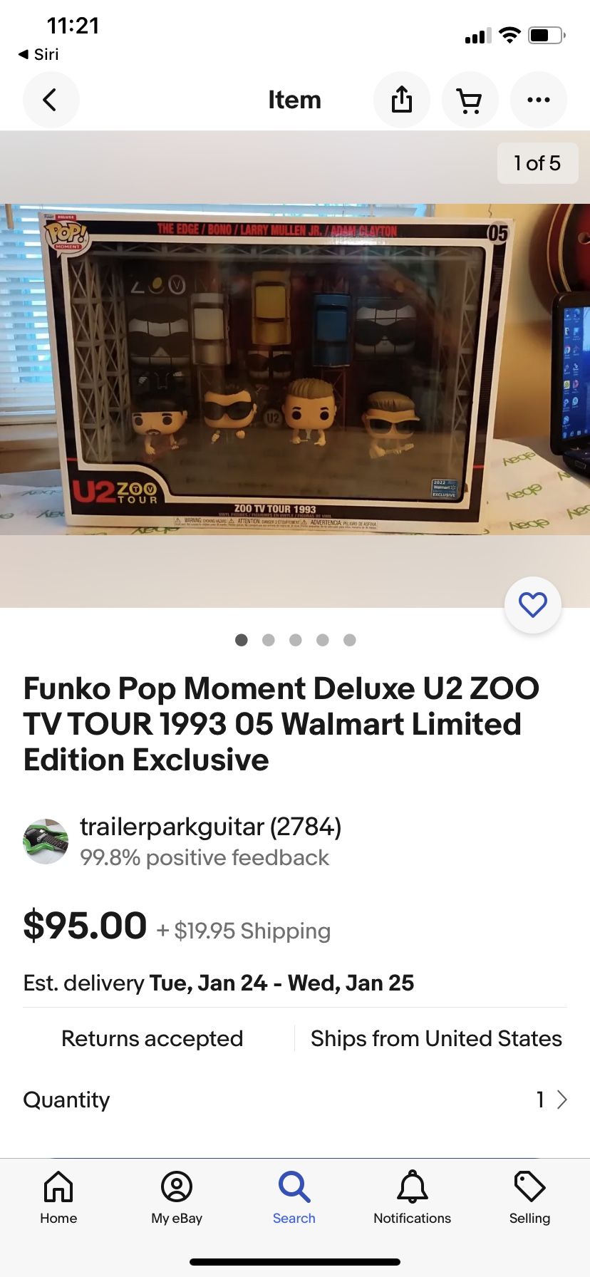 Funko U2 Zoo Tour 40Th Anniversary Zoo Tv Tour 1990 30 Deluxe Pop Moment