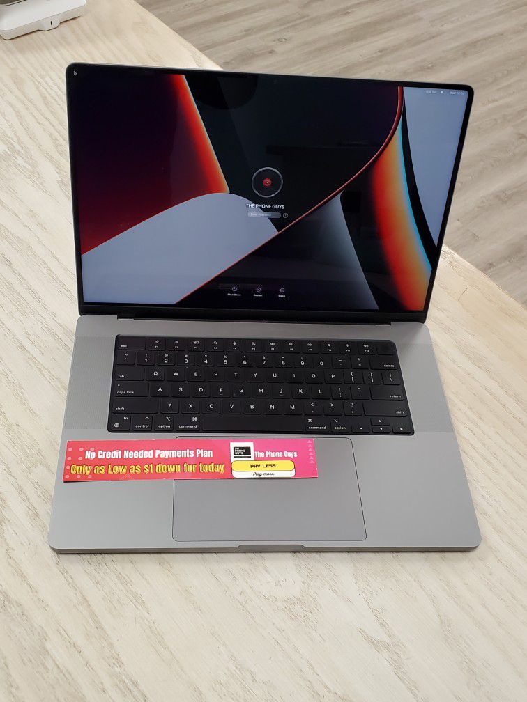 Apple MacBook Pro M1 Pro Chip 16in - $1 DOWN TODAY, NO CREDIT NEEDED