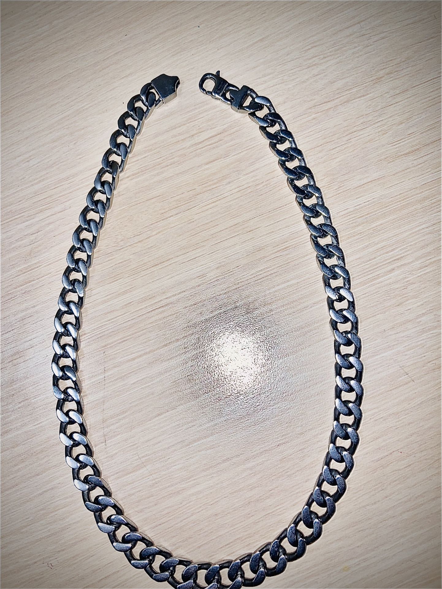 21 Inch Stainless Steel Mans Cuban Link Necklace