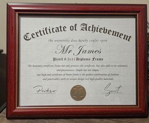8.5x11 Mahogany Diploma Certificate Frame