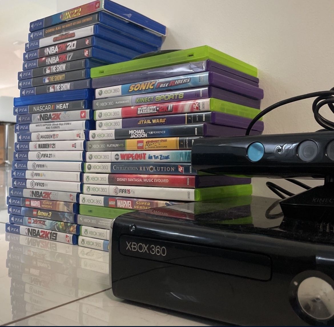 PS4 And Xbox 360 Games With Xbox Console And Scanner