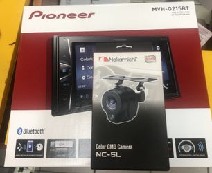Pioneer MVH-G215BT 2 DIN IMP3 Bluetooth NAKAMICHI NC-5L Wide Angle Trajectory Tracks Night Vision Car Reverse Cam Camera