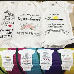 Baby onesie personalization for keepsake/ or gift.